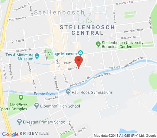 Map Eendracht Hotel  Apartments in Stellenbosch  Cape Winelands  Western Cape  Zuid-Afrika