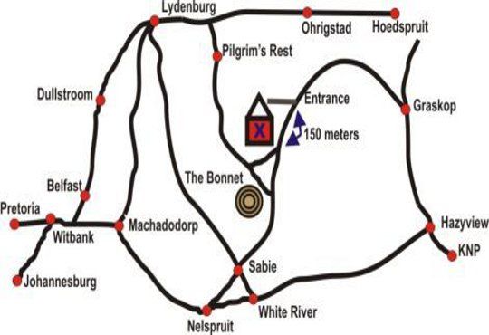 Map Wild Forest Inn in Graskop  The Panorama  Mpumalanga  South Africa