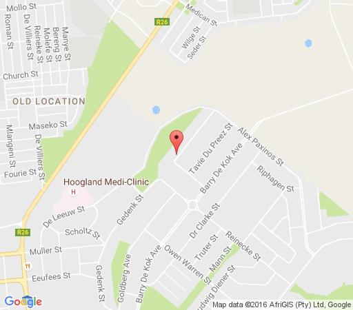 Map Fisant, Bokmakierie & Hoephoep Guest House in Bethlehem  Thabo Mofutsanyana  Free State  Südafrika