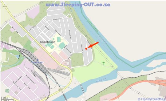 Map Acasia Guest Lodge in Komatipoort  Lowveld  Mpumalanga  Zuid-Afrika