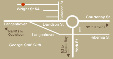 Map Aziza Guest House in George  Garden Route  Western Cape  Afrique du Sud