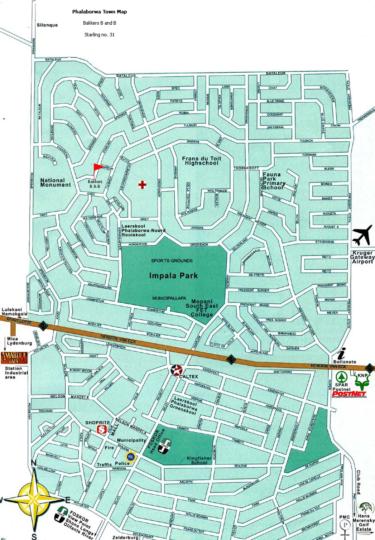Map Bakkers Bed and Breakfast in Phalaborwa  Valley of the Olifants  Limpopo  South Africa