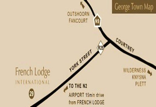 Map French Lodge International in George  Garden Route  Western Cape  South Africa