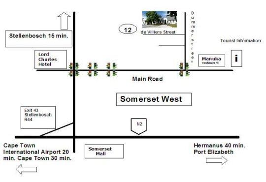 Map KaapsePracht Bed & Breakfast in Somerset West  Helderberg  Western Cape  Suid-Afrika