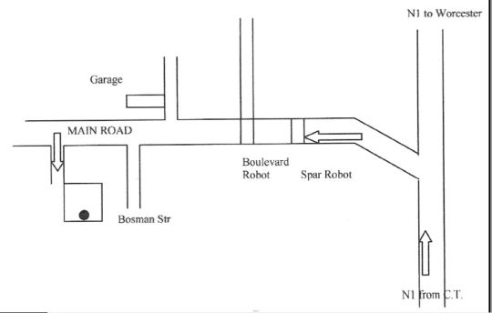 Map 110 Main in Paarl  Cape Winelands  Western Cape  Südafrika