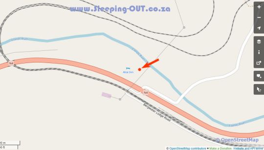 Map Aloes Country Inn in Waterval Boven  Highlands  Mpumalanga  Südafrika