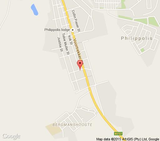 Map Van Zylsvlei B&B  in Colesberg  Upper Karoo  Northern Cape  Suid-Afrika