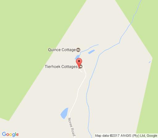 Map Tierhoek Cottages in Robertson  Breede River Valley  Western Cape  South Africa