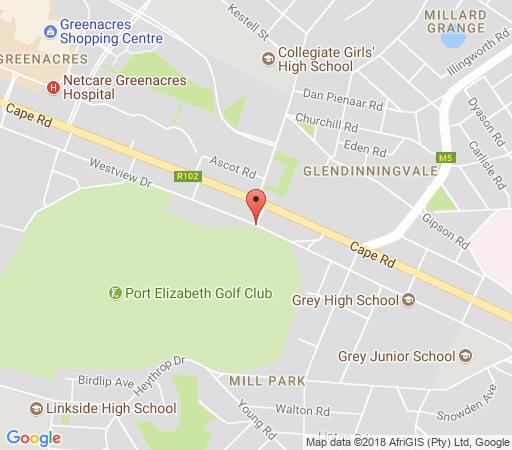Map A&A Guesthouse in Mill Park  Port Elizabeth / Gqeberha  Cacadu (Sarah Baartman)  Eastern Cape  South Africa