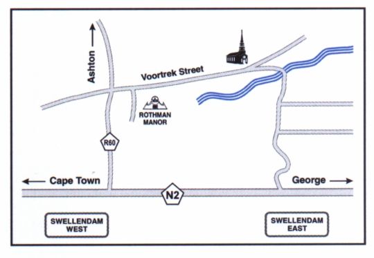 Map Rothman Manor in Swellendam  Overberg  Western Cape  South Africa