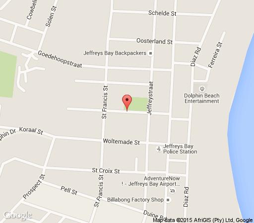 Map Jeffreys Bay Rest in Jeffreys Bay  Cacadu (Sarah Baartman)  Eastern Cape  Südafrika