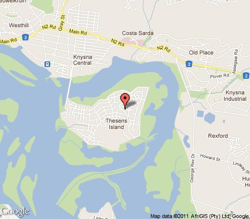 Map On The Waterway in Knysna  Garden Route  Western Cape  South Africa