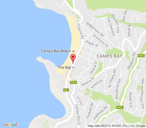 Map The Bay Hotel  in Camps Bay  Atlantic Seaboard  Le Cap  Western Cape  Afrique du Sud