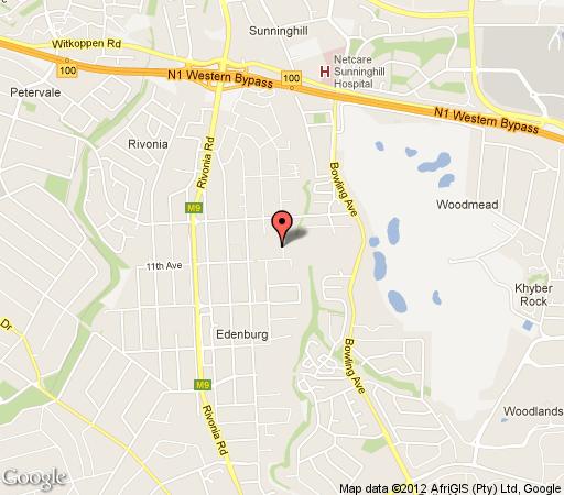 Map Shaka Guest House in Sandown  Sandton  Johannesburg  Gauteng  Afrique du Sud
