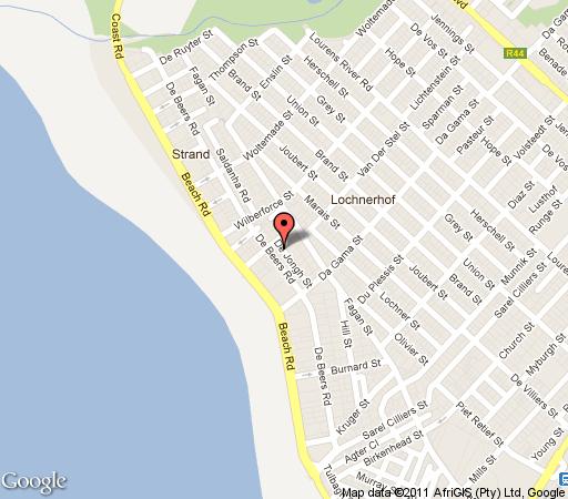 Map Villa the President in Strand  Helderberg  Western Cape  Zuid-Afrika