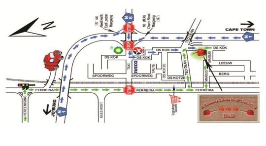 Map A Cherry Lane  in Bloemfontein  Mangaung  Free State  Suid-Afrika