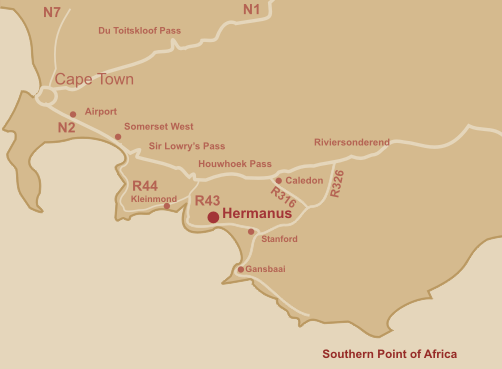 Map Nautilus in Hermanus  Overberg  Western Cape  Südafrika
