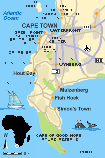 Map Southern Light Country House in Constantia (CPT)  Southern Suburbs (CPT)  Cape Town  Western Cape  South Africa
