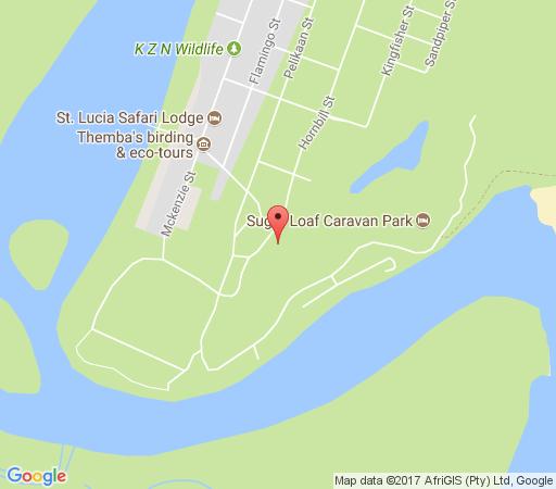 Map St Lucia Ocean View Lodge in St Lucia  Zululand  KwaZulu Natal  Suid-Afrika