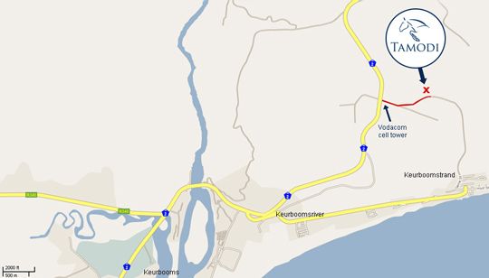 Map Tamodi Lodge and Stables in Plettenberg Bay  Garden Route  Western Cape  Zuid-Afrika