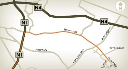 Map Sherewood Lodge in Shere  Pretoria East  Pretoria / Tshwane  Gauteng  Südafrika