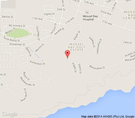 Map Santos Beach Flat in Mossel Bay  Garden Route  Western Cape  Afrique du Sud