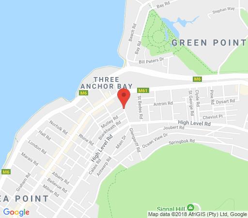Map Green Point Self Catering Studios in Sea Point  Atlantic Seaboard  Cape Town  Western Cape  South Africa