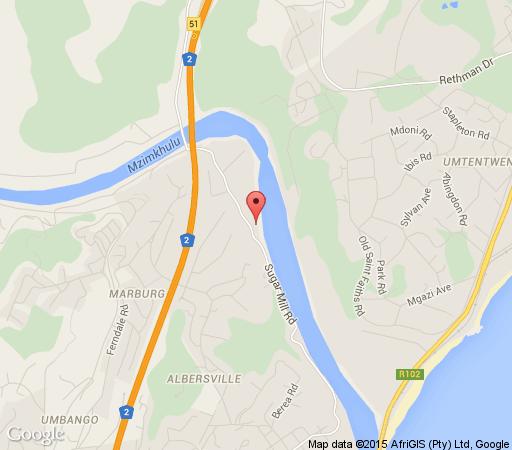 Map Umzimkulu Marina in Port Shepstone  South Coast (KZN)  KwaZulu Natal  Suid-Afrika