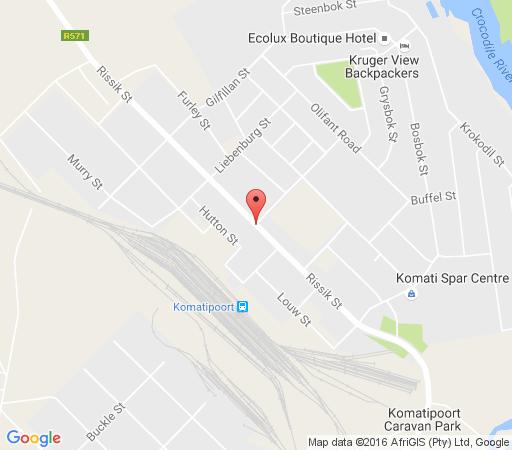 Map Tambarina Restaurant & Guesthouse in Komatipoort  Lowveld  Mpumalanga  Zuid-Afrika