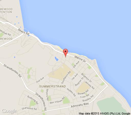 Map Beachwalk B&B in Summerstrand  Port Elizabeth / Gqeberha  Cacadu (Sarah Baartman)  Eastern Cape  South Africa
