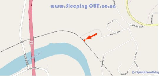 Map Royston Hall Guesthouse and B&B in Umtentweni  South Coast (KZN)  KwaZulu Natal  South Africa