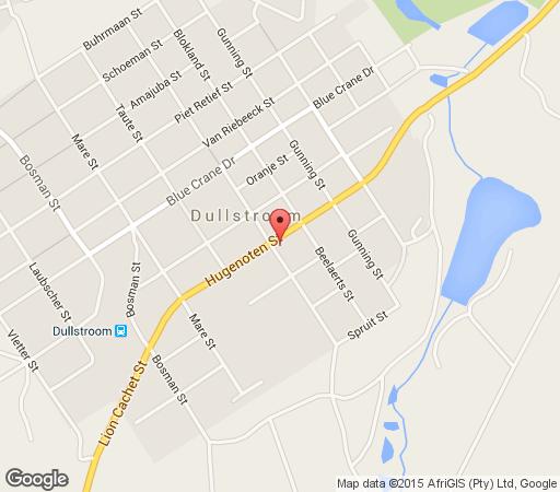 Map Anglers Court in Dullstroom  Highlands  Mpumalanga  Afrique du Sud