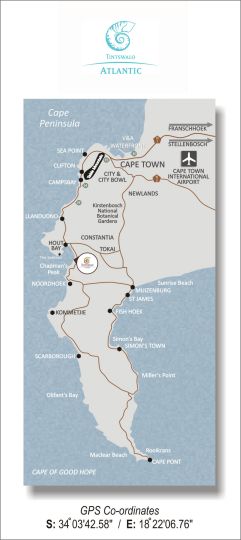 Map Tintswalo Atlantic in Hout Bay  Atlantic Seaboard  Kapstadt  Western Cape  Südafrika
