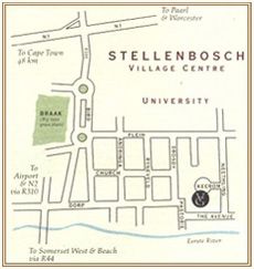Map Villa Grande in Stellenbosch  Cape Winelands  Western Cape  South Africa