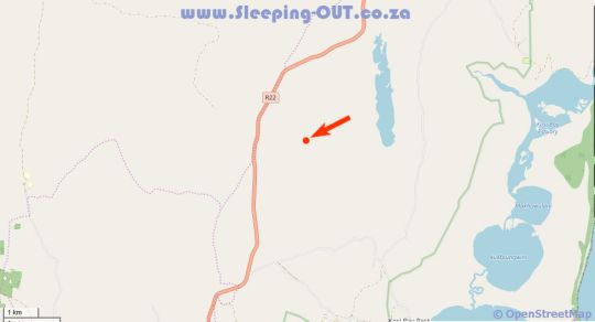 Map Thembe Eco Lodge Kosibay in Kosi Bay  Zululand  KwaZulu Natal  Afrique du Sud