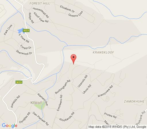 Map Ammazulu African Palace in Kloof  Western Suburbs (DBN)  Durban and Surrounds  KwaZulu Natal  Zuid-Afrika