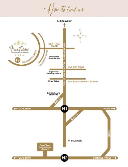 Map Four Palms  in Durbanville  Northern Suburbs (CPT)  Kaapstad  Western Cape  Zuid-Afrika