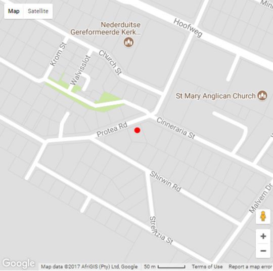 Map Mermaid Guest House in Struisbaai  Overberg  Western Cape  Zuid-Afrika