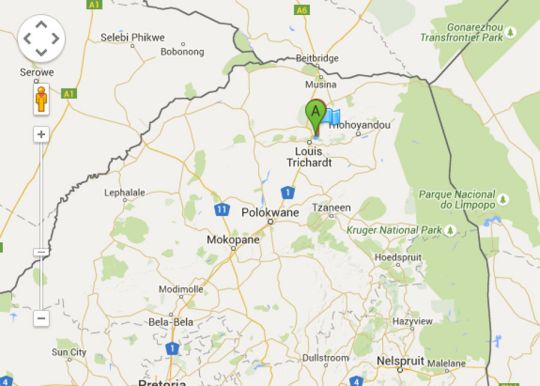 Map La Luna  Misty Mountains in Louis Trichardt  Soutpansberg  Limpopo  Suid-Afrika