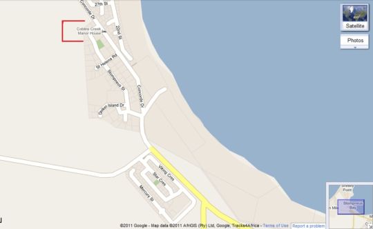 Map Goblins Creek Manor House in St Helena Bay  West Coast (WC)  Western Cape  Südafrika