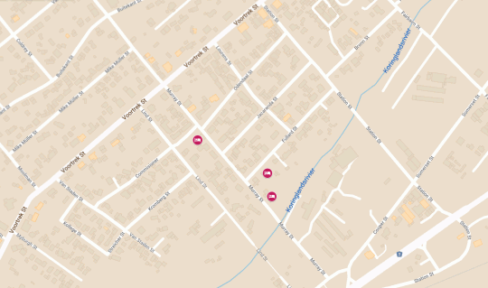 Map Swellendam Self Catering in Swellendam  Overberg  Western Cape  Afrique du Sud
