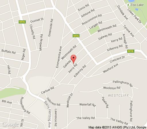 Map The Corner House in Parkview  Northcliff/Rosebank  Johannesburg  Gauteng  Afrique du Sud