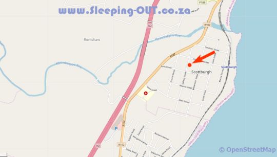 Map Dunns Haven in Scottburgh  South Coast (KZN)  KwaZulu Natal  South Africa