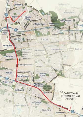 Map Nat-Art  Accommodation in Edgemead  Northern Suburbs (CPT)  Le Cap  Western Cape  Afrique du Sud