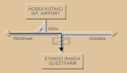 Map Etango Ranch Guestfarm in Windhoek Khomas Namibia