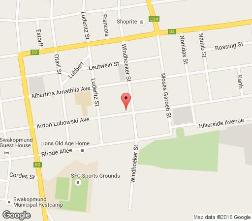 Map Namib Guesthouse in Swakopmund  Erongo  Namibia