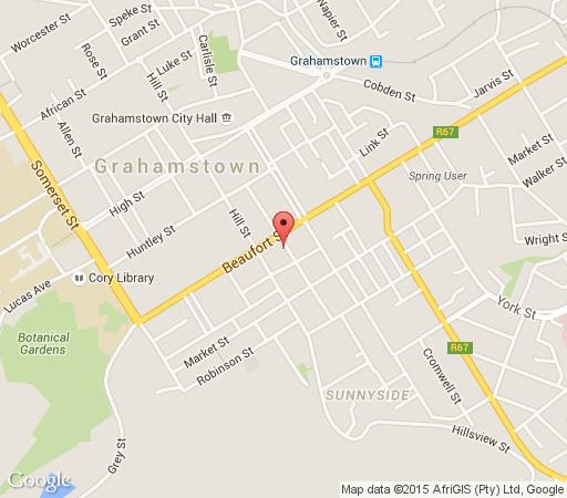 Map Bartholomew\'s Loft in Grahamstown  Cacadu (Sarah Baartman)  Eastern Cape  Afrique du Sud