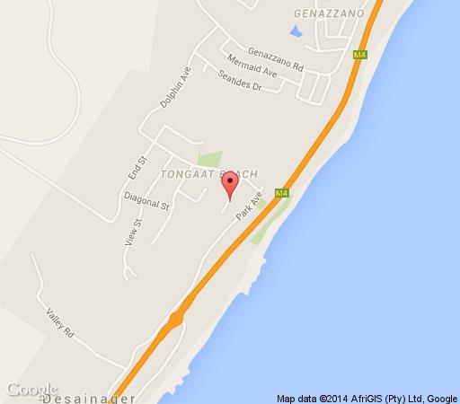 Map La-Peng Guest House in La Mercy Beach  North Coast (KZN)  KwaZulu Natal  Suid-Afrika