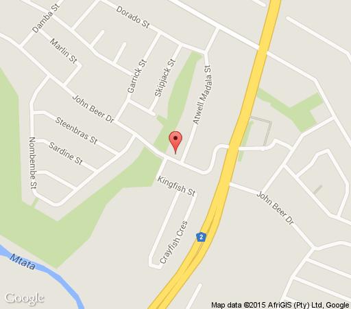 Map Big Five Guest House in Mthatha (Umtata)  Wild Coast  Eastern Cape  Suid-Afrika