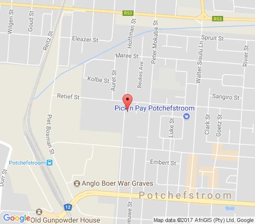Map Bauhenia Guesthouse in Potchefstroom  Southern (NW)  North West  Südafrika